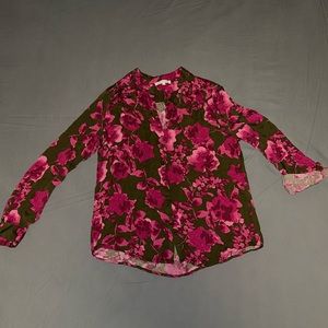 Olivaceous Floral Shirt Sz L